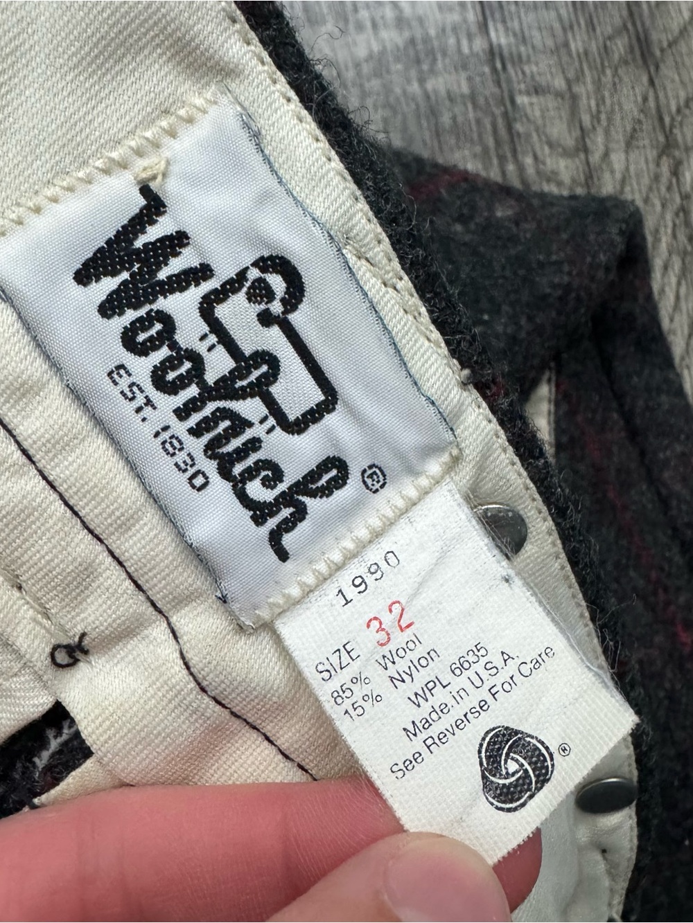 Vintage Woolrich Plaid Wool Pants - Picture 6 of 8